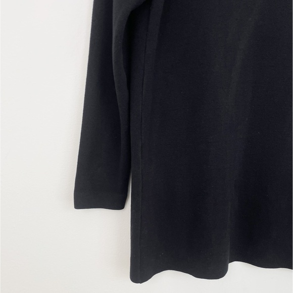 Charter Club 100% Cotton Black Zippered Open Front Cardigan Size Large - Picture 12 of 15